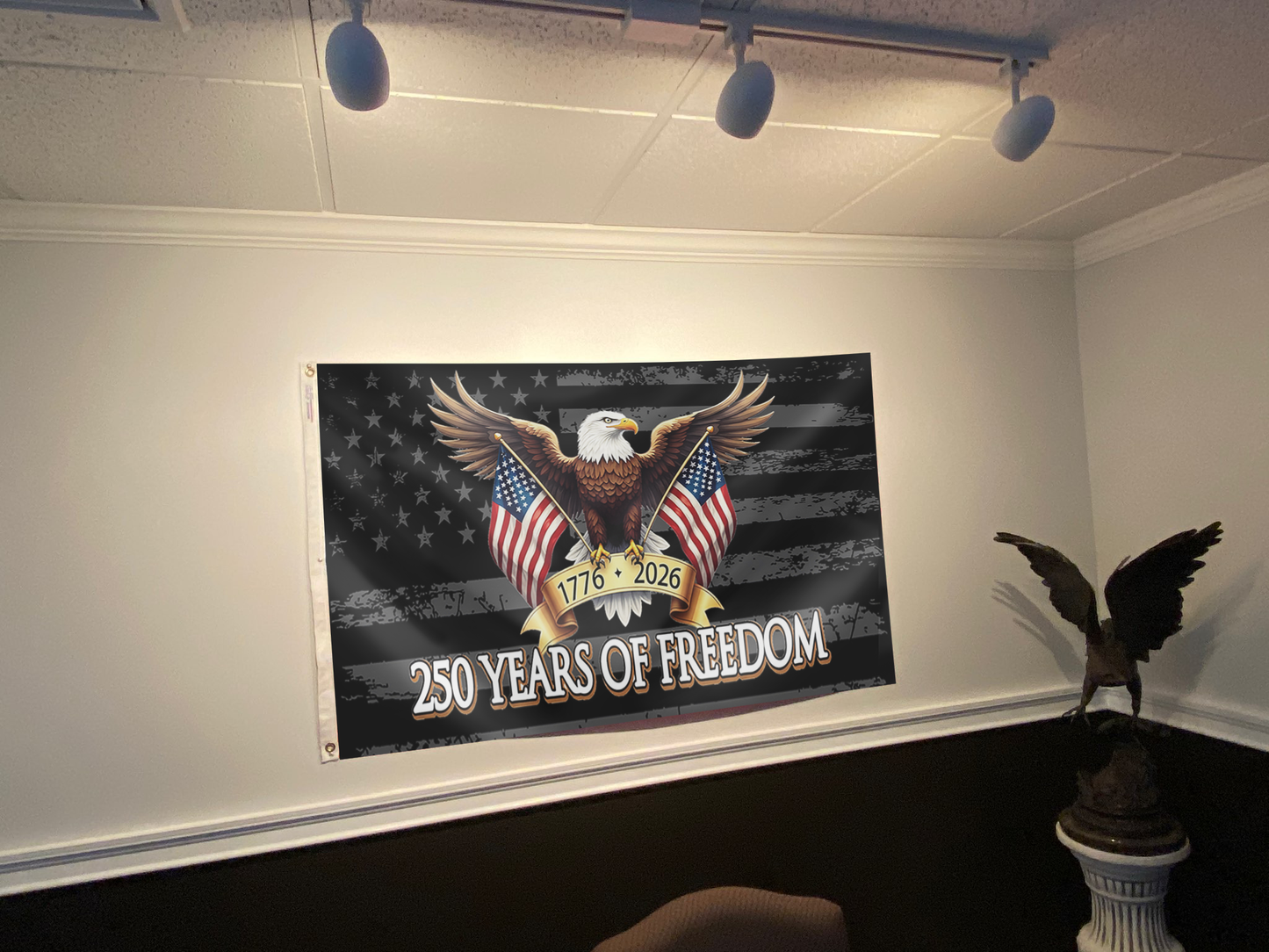 Patriotic Freedom Eagle Anniversary Flag