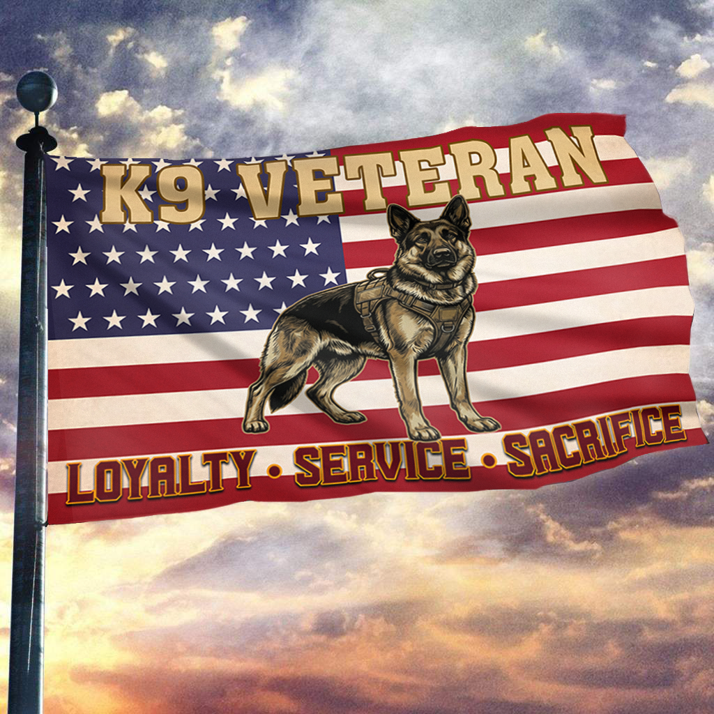 K9 Veteran Loyalty Tribute Flag