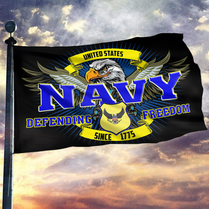 Freedom Navy Tribute Pride Flag