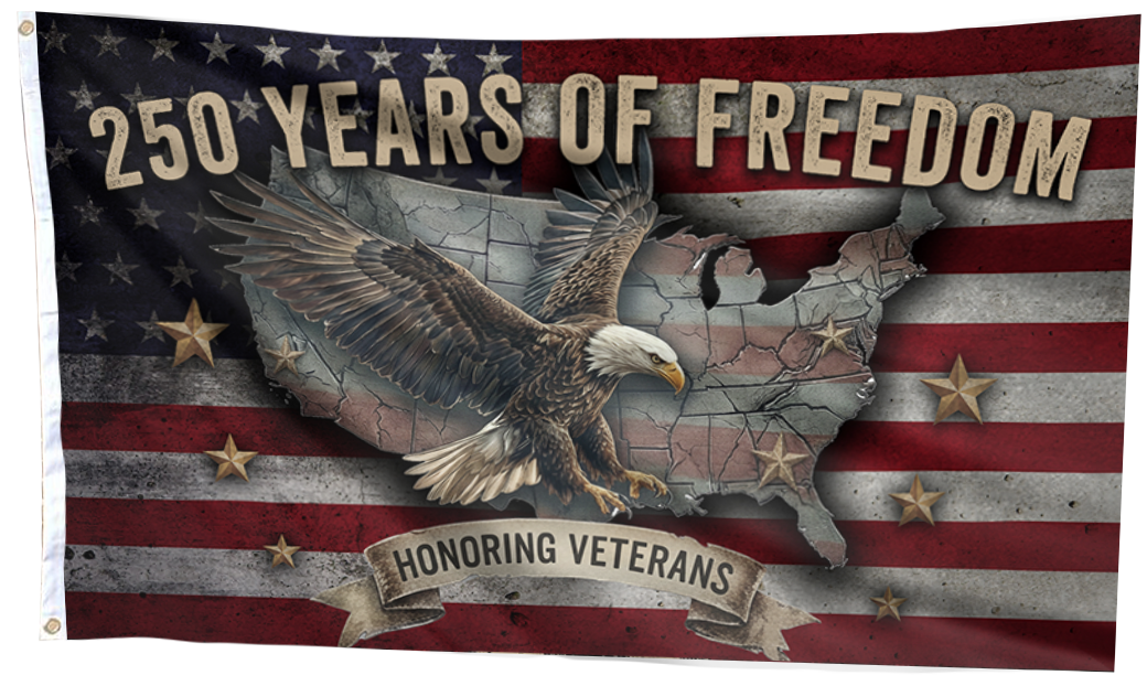 250 Years Sacrifice Freedom Flag