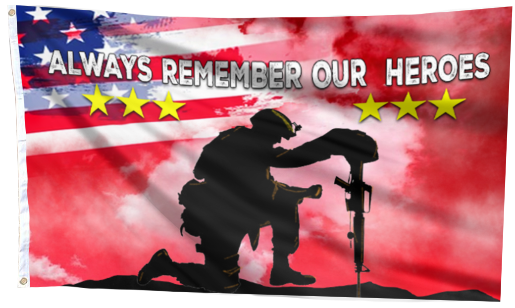 Remember Our Heroes Memorial Flag