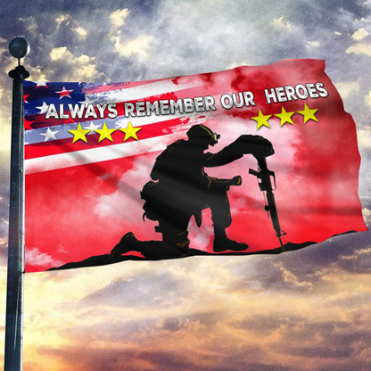 Remember Our Heroes Memorial Flag