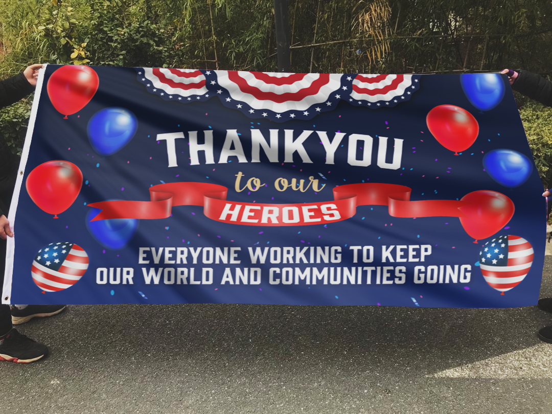 Heroes Tribute Patriotic Outdoor Flag