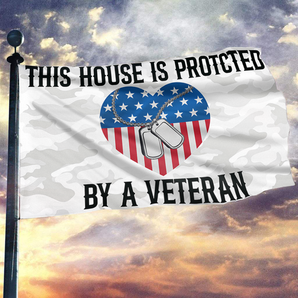 Veteran Protected Home Pride Flag