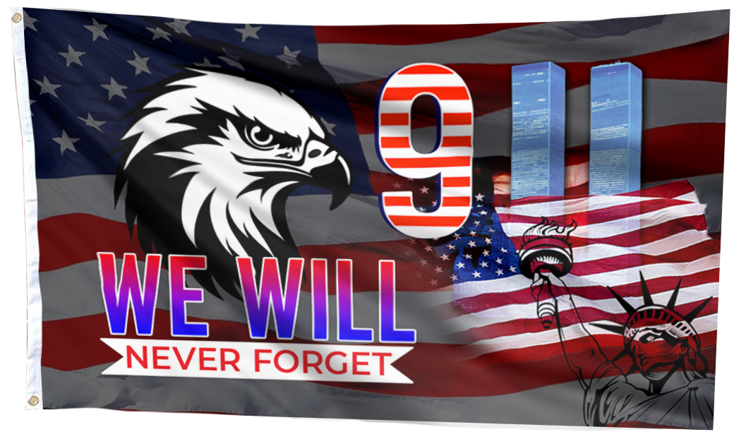 Never Forget Memorial Flag