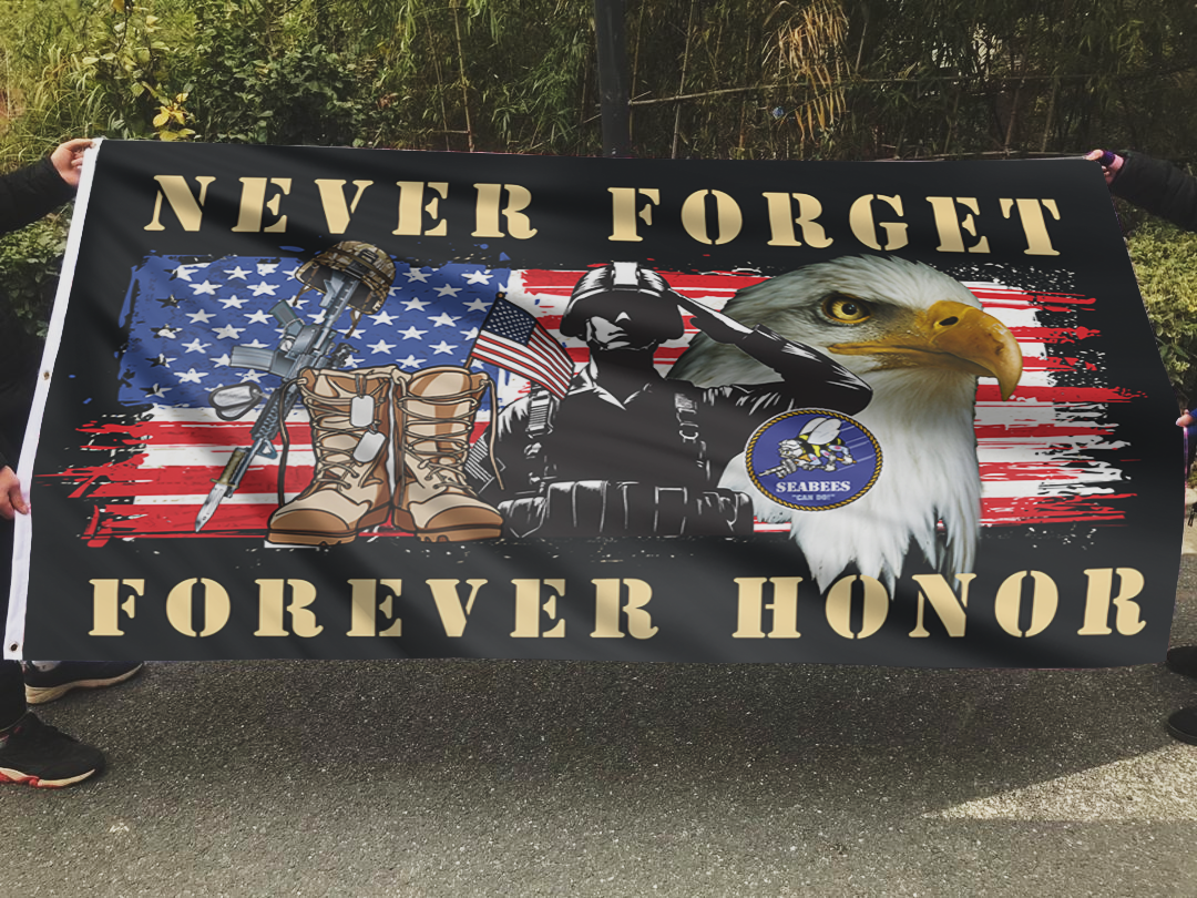 Never Forget Honor Memorial Tribute Flag