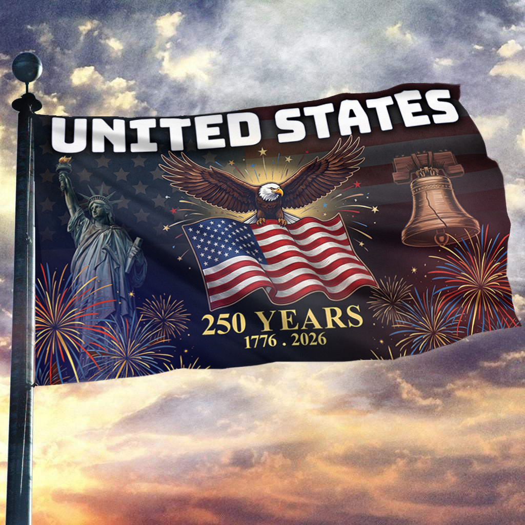 Patriotic Bell and Eagle Flag