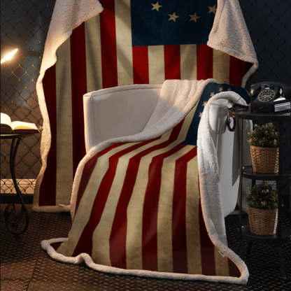 Heritage Cozy Sherpa Flag Comfort Throw