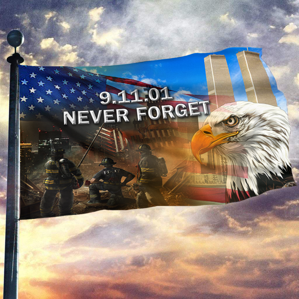 Never Forget 911 Memorial Flag