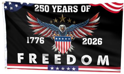 Freedom 250th Birthday Flag Banner
