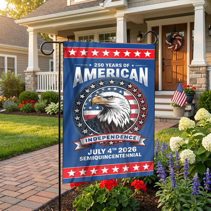 Patriotic Yard Welcome Garden Flag