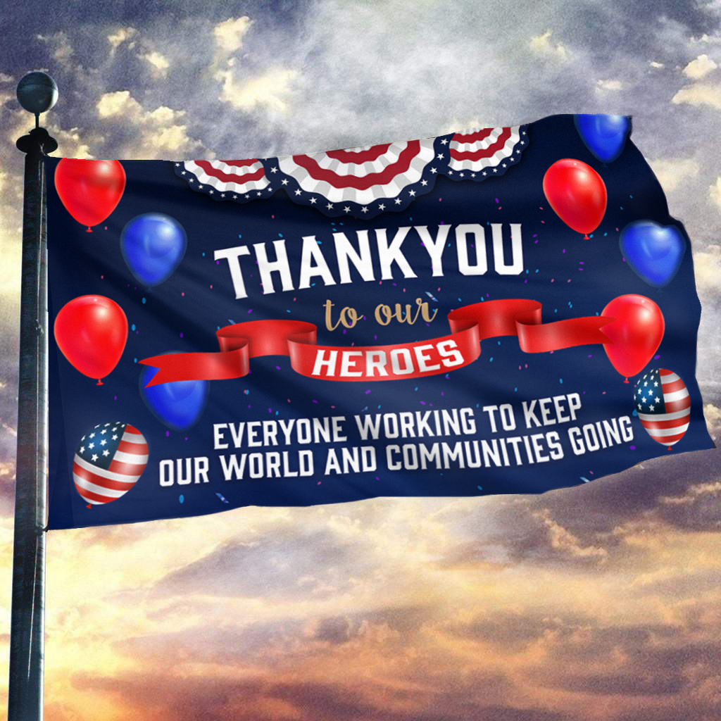 Heroes Tribute Patriotic Outdoor Flag