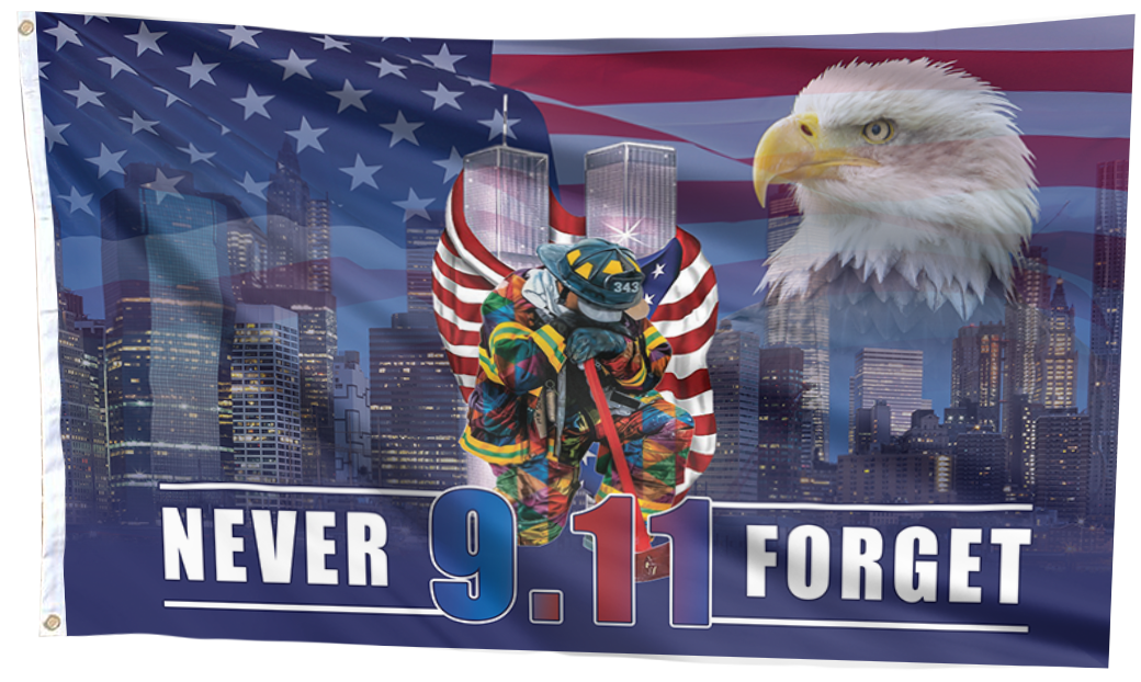 Never Forget Heroes Tribute Flag