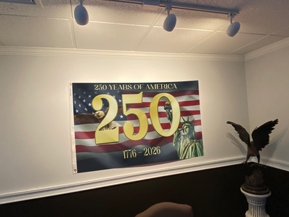 Heritage Gold Statue American Flag