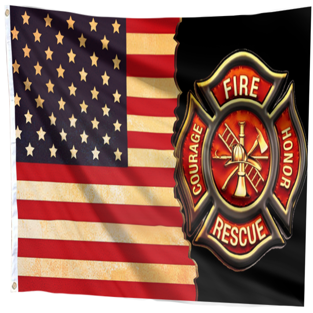 Fire Rescue Honor Tribute Flag
