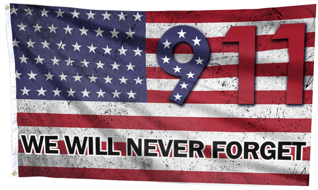 Never Forget 9/11 Memorial Flag
