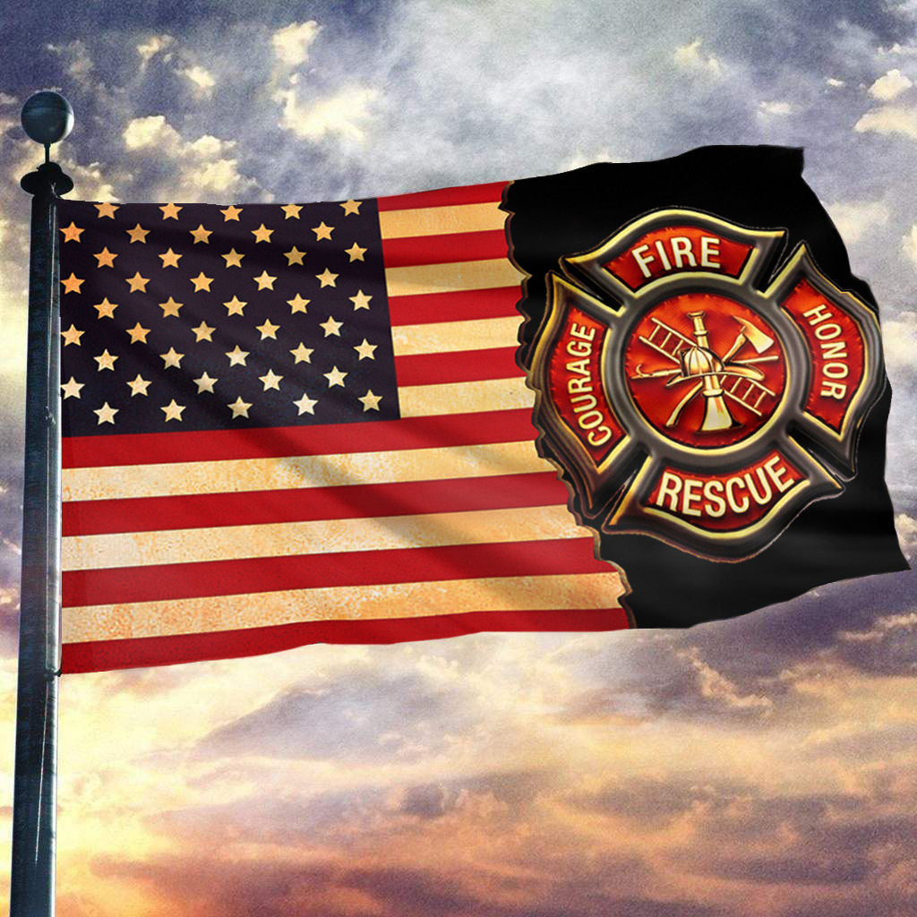 Fire Rescue Honor Tribute Flag