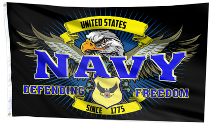 Freedom Navy Tribute Pride Flag