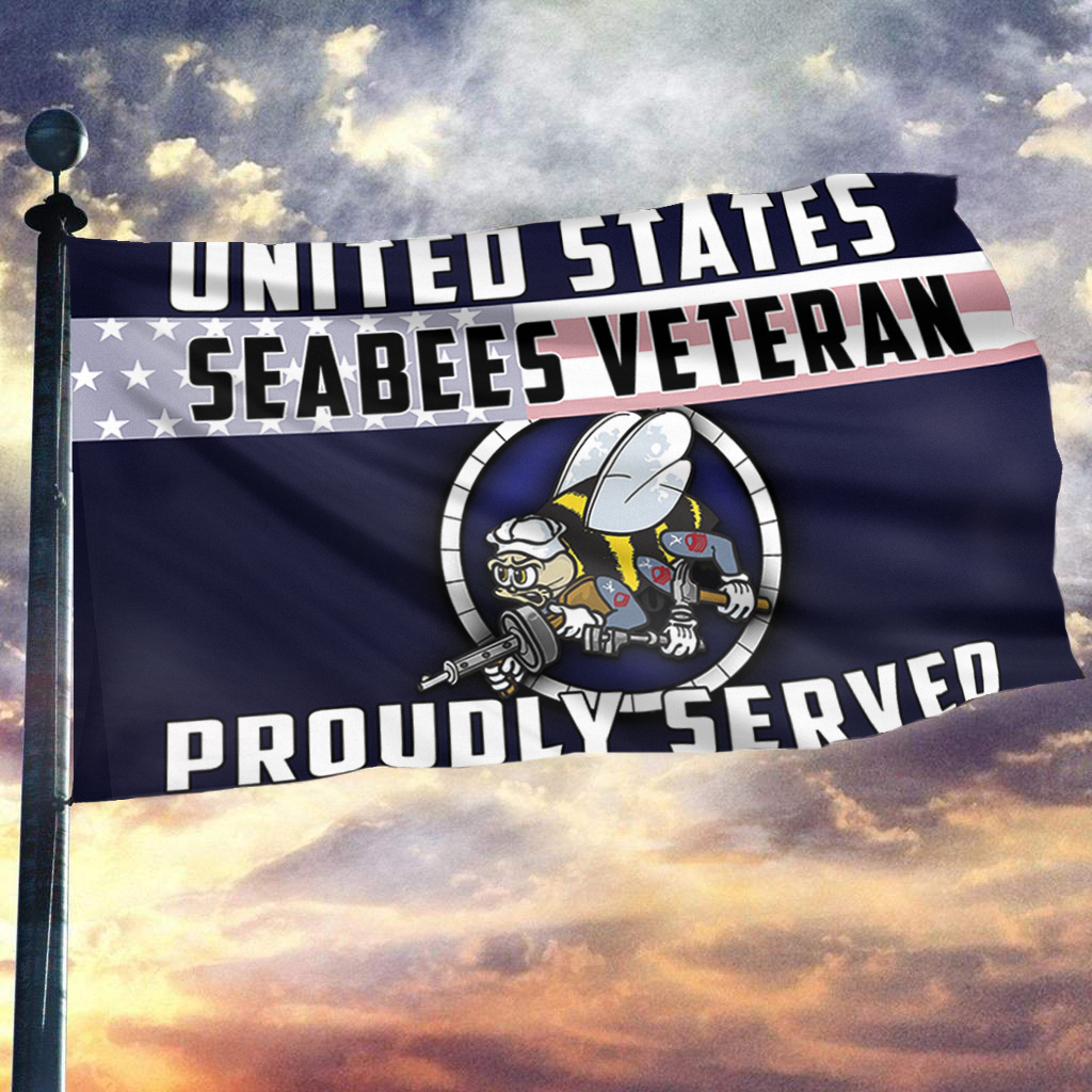 Proud Seabees Veteran Flag