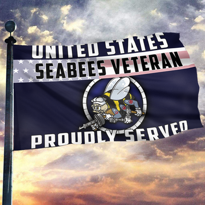 Proud Seabees Veteran Flag