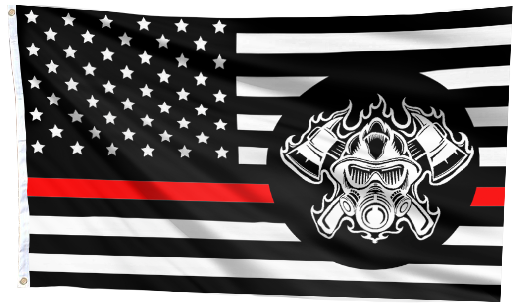 Thin Red Line Fire Flag