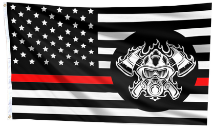 Thin Red Line Fire Flag