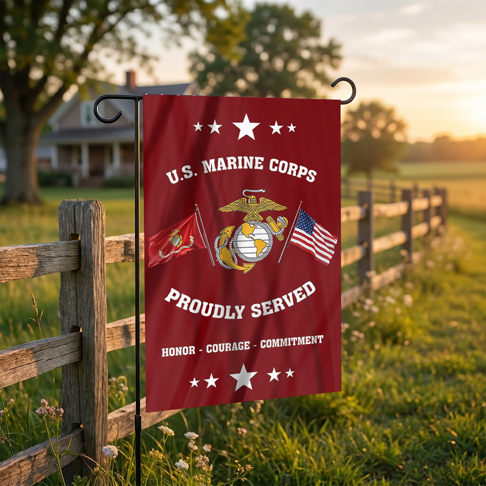 Proud Marine Corps Garden Flag
