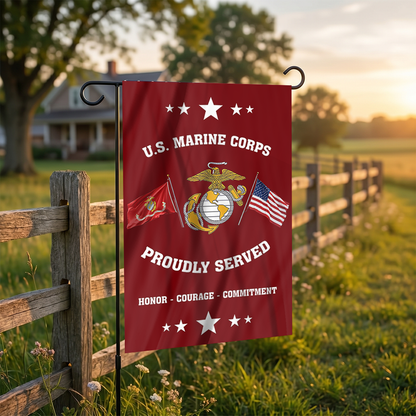 Proud Marine Corps Garden Flag