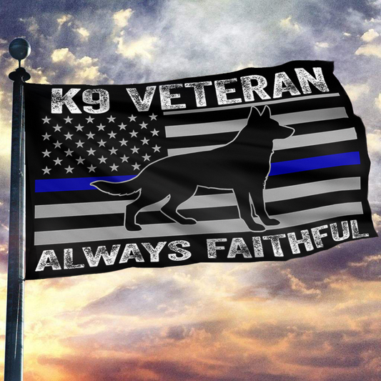 Always Faithful K9 Thin Blue Flag