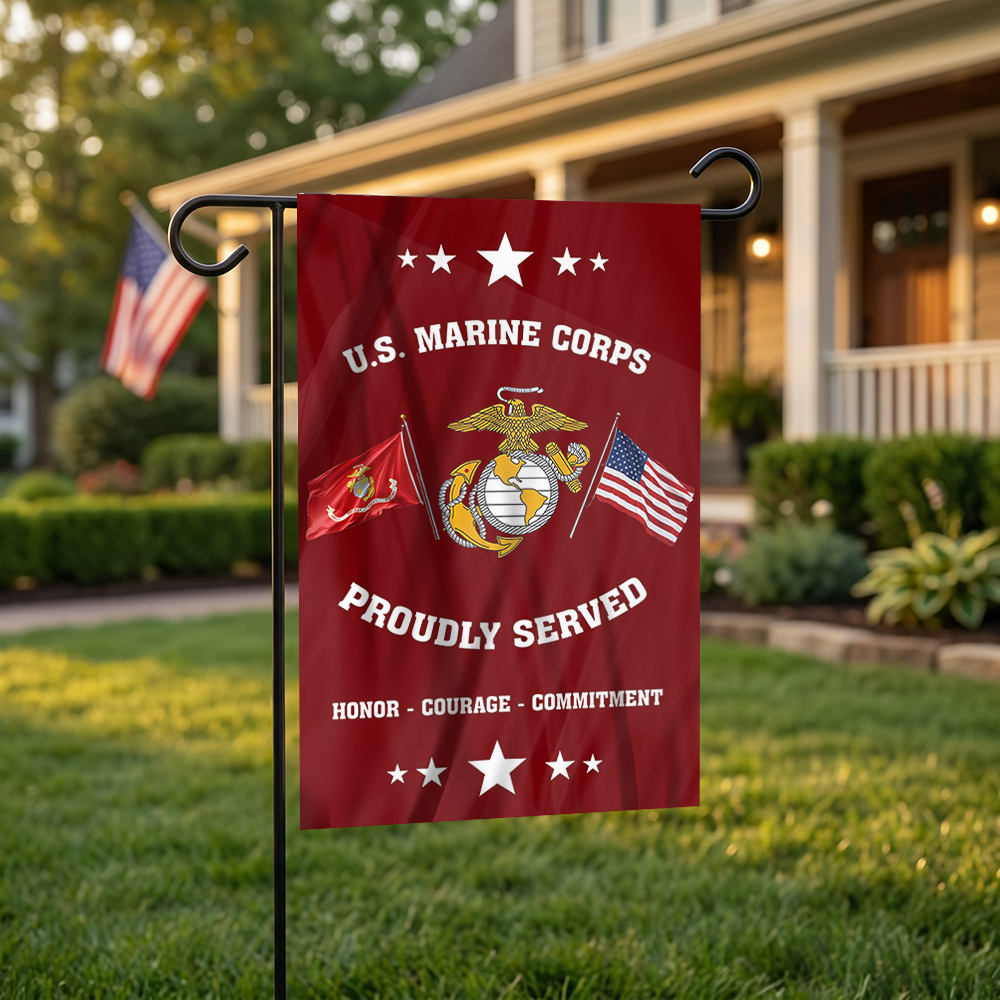 Proud Marine Corps Garden Flag