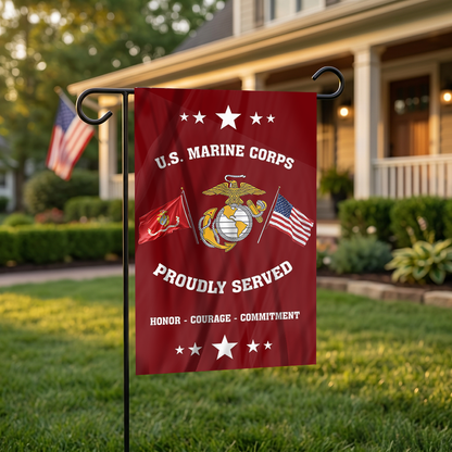 Proud Marine Corps Garden Flag