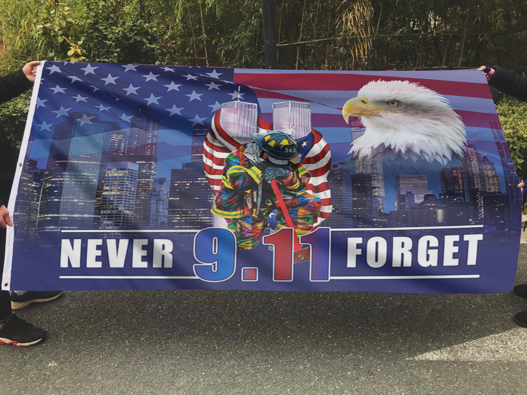 Never Forget Heroes Tribute Flag