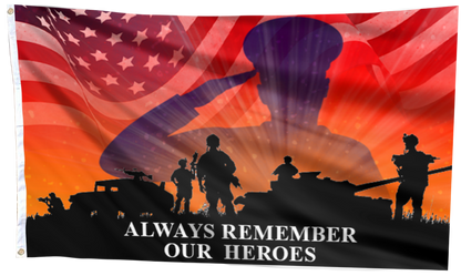 Heroes Salute Patriotic Garden Flag