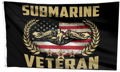 Classic Submarine Veteran Pride Flag