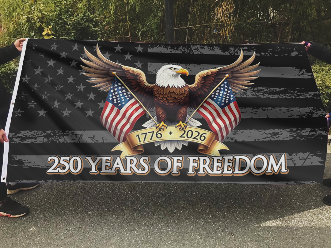 Patriotic Freedom Eagle Anniversary Flag