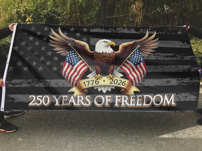Patriotic Freedom Eagle Anniversary Flag