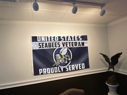 Proud Seabees Veteran Flag