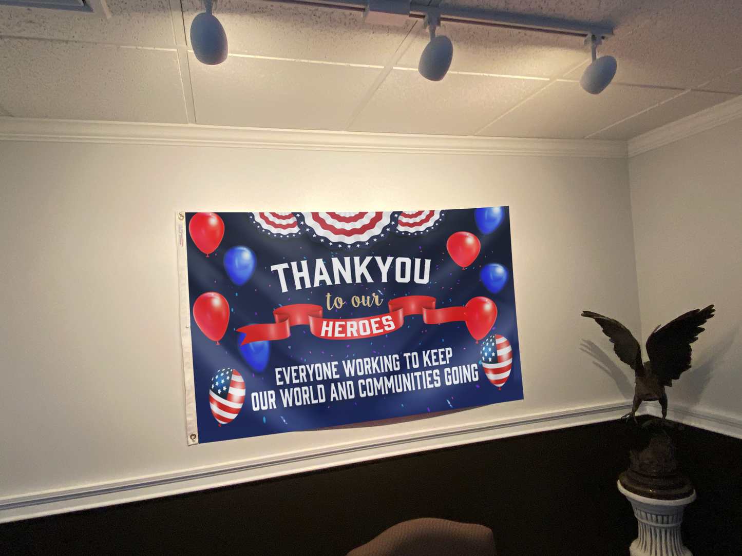 Heroes Tribute Patriotic Outdoor Flag