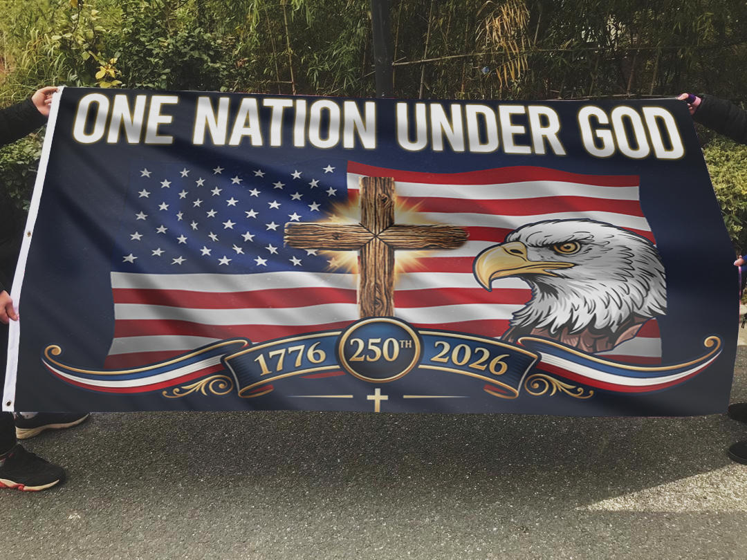 Liberty Eagle Cross Patriotic Flag