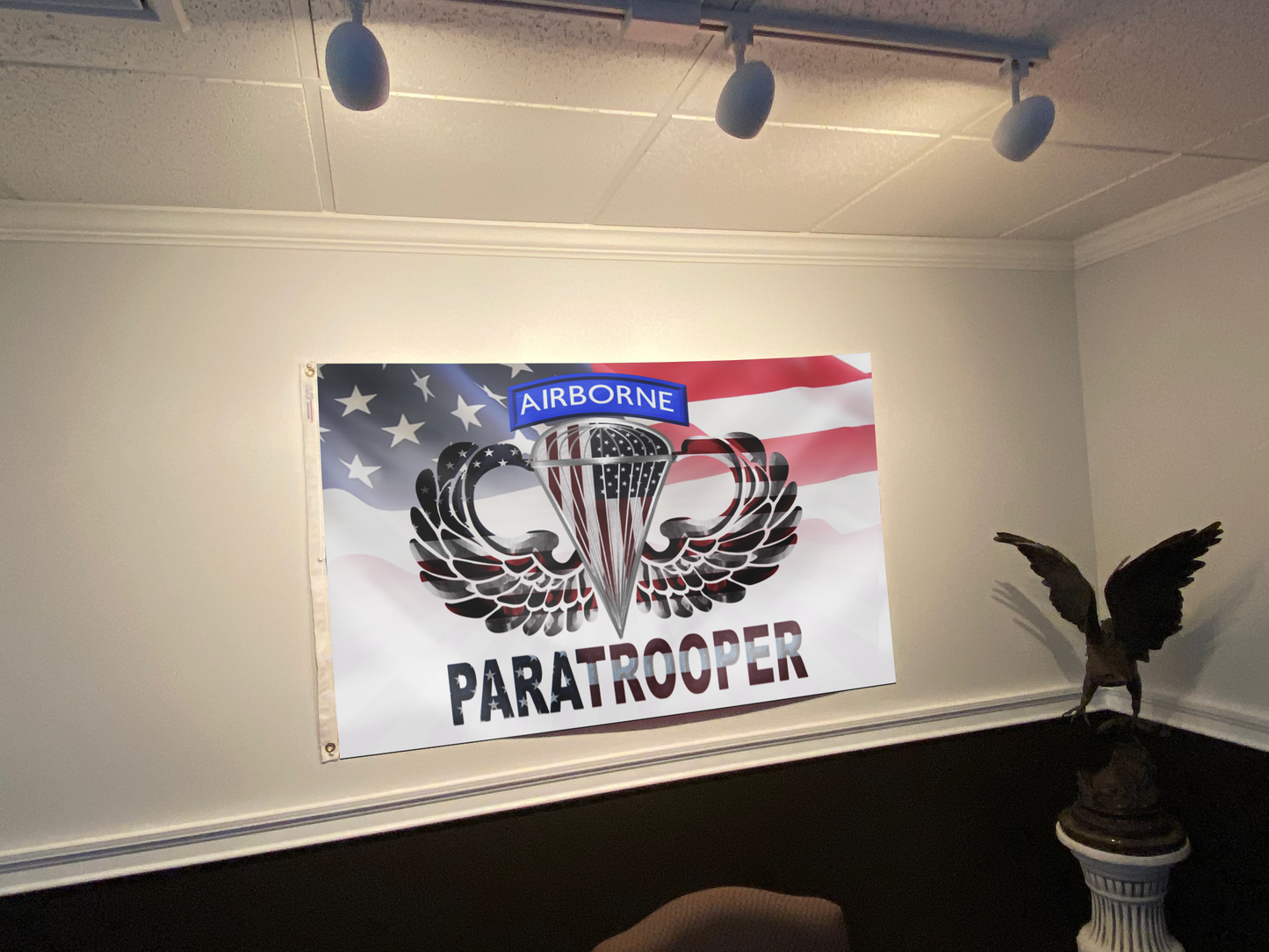Airborne Paratrooper USA Pride Flag