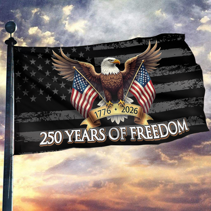 Patriotic Freedom Eagle Anniversary Flag