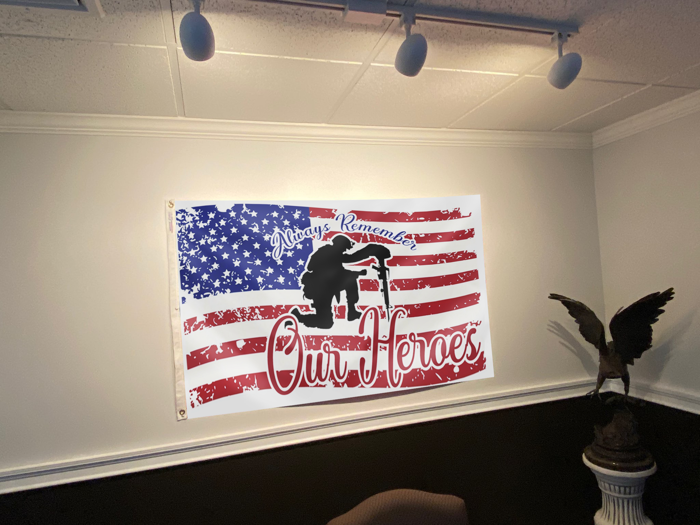 Always Remember Our Heroes Flag