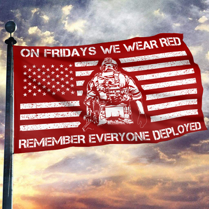 Friday Red Flag Outdoor Pride Banner