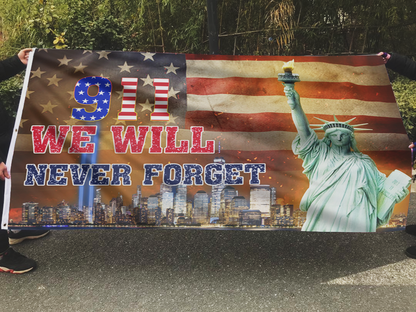 Never Forget 9/11 Memorial Flag