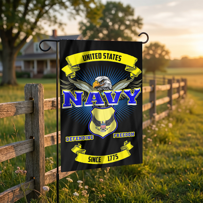 Bold Navy Garden Yard Flag