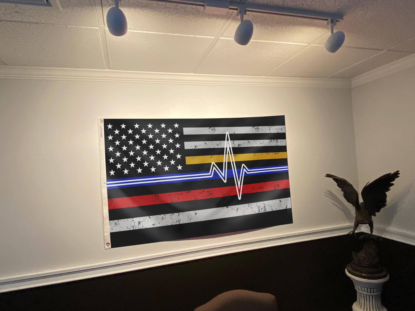 Heartbeat First Responders Support Flag