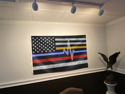Heartbeat First Responders Support Flag