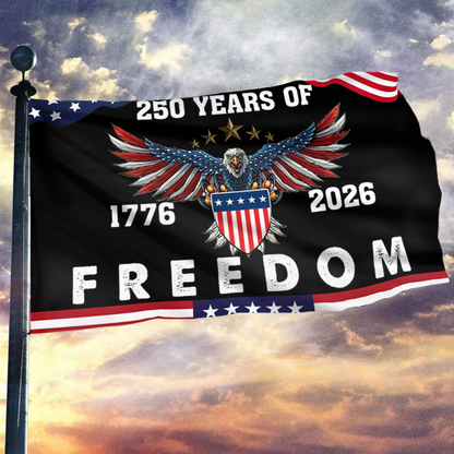 Freedom 250th Birthday Flag Banner