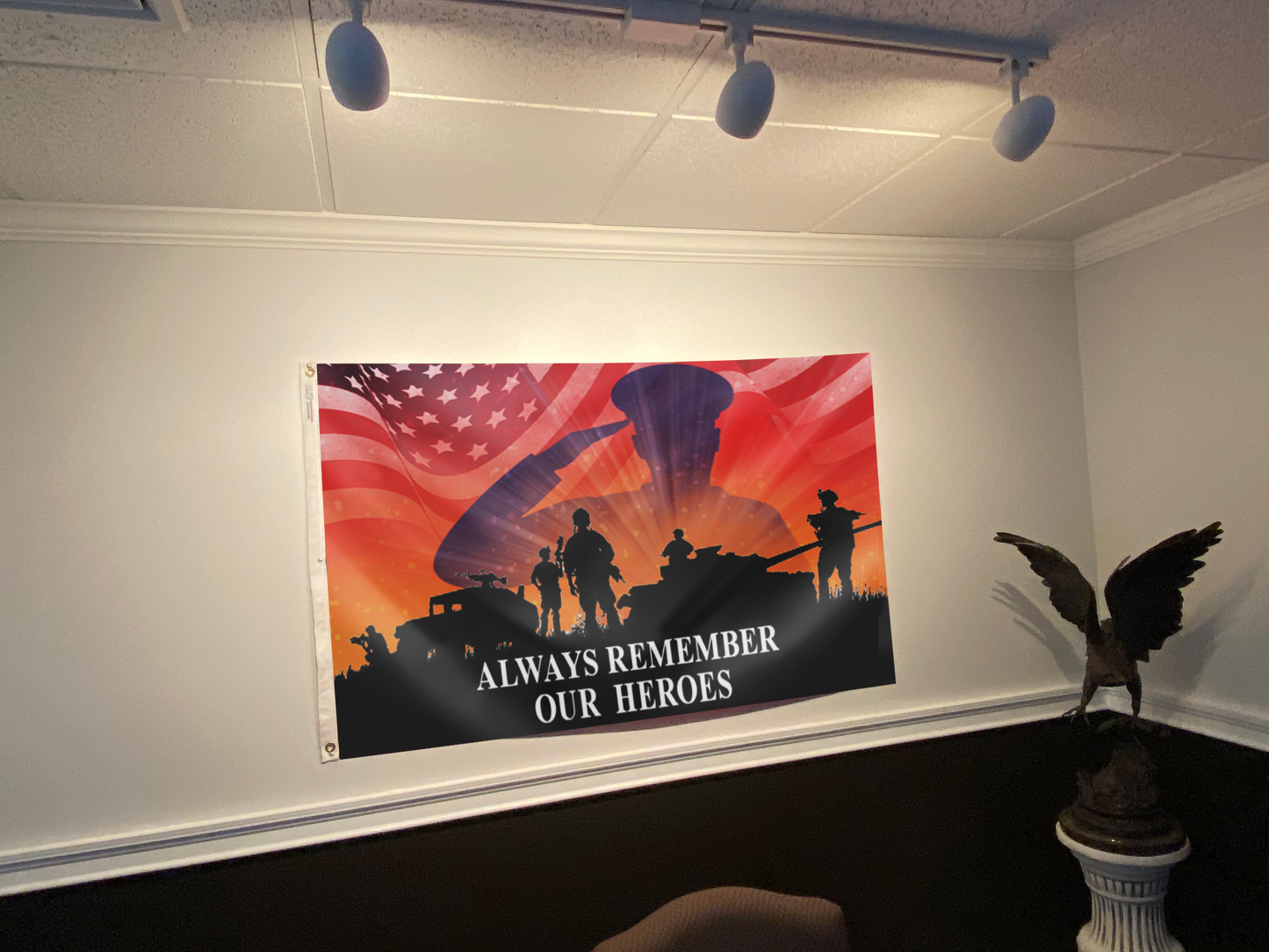 Heroes Salute Patriotic Garden Flag