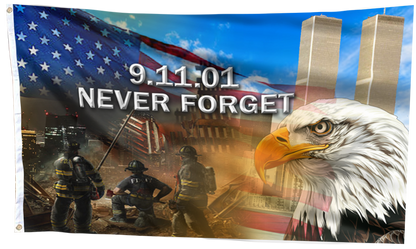 Never Forget 911 Memorial Flag